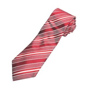 Donald J Trump Signature Collection 100% Silk Red White Striped Tie 58" x 3.5"